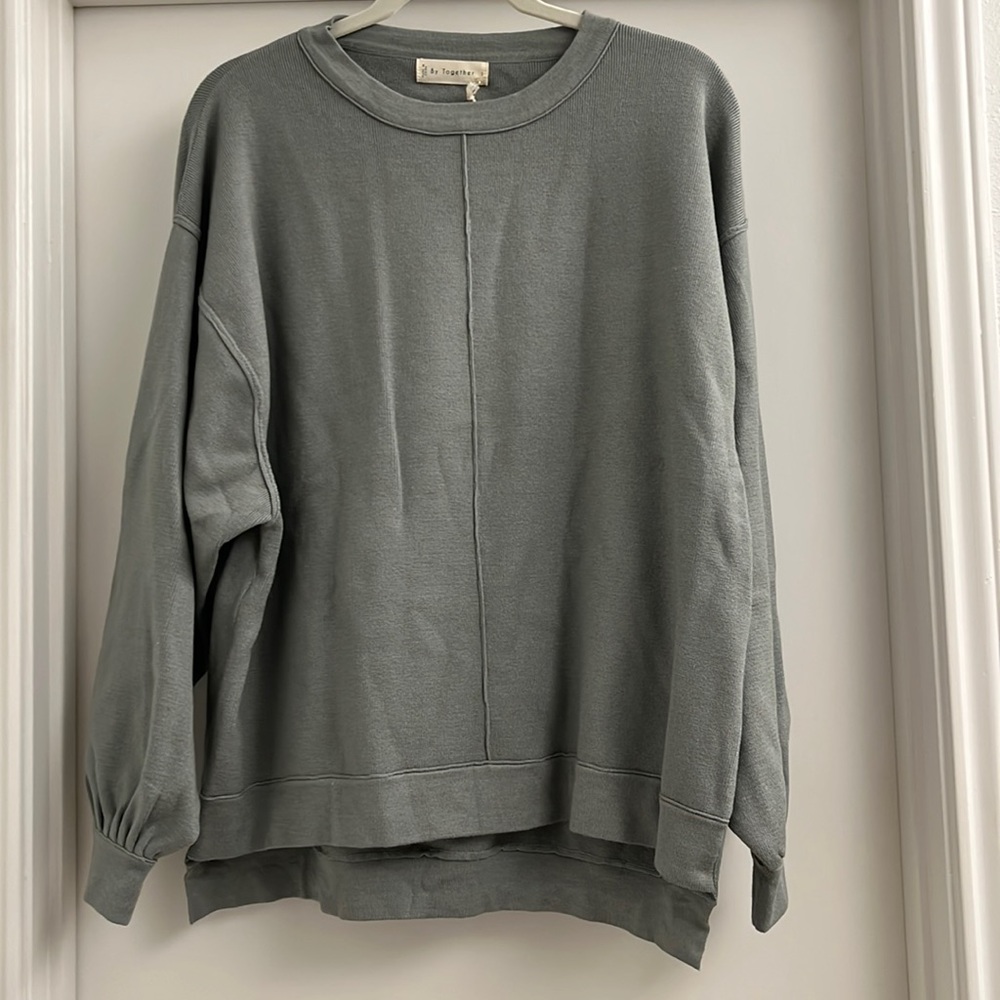 Impeccable Pig. NWT. Olive green. Bell sleeve. High low style. Never worn.